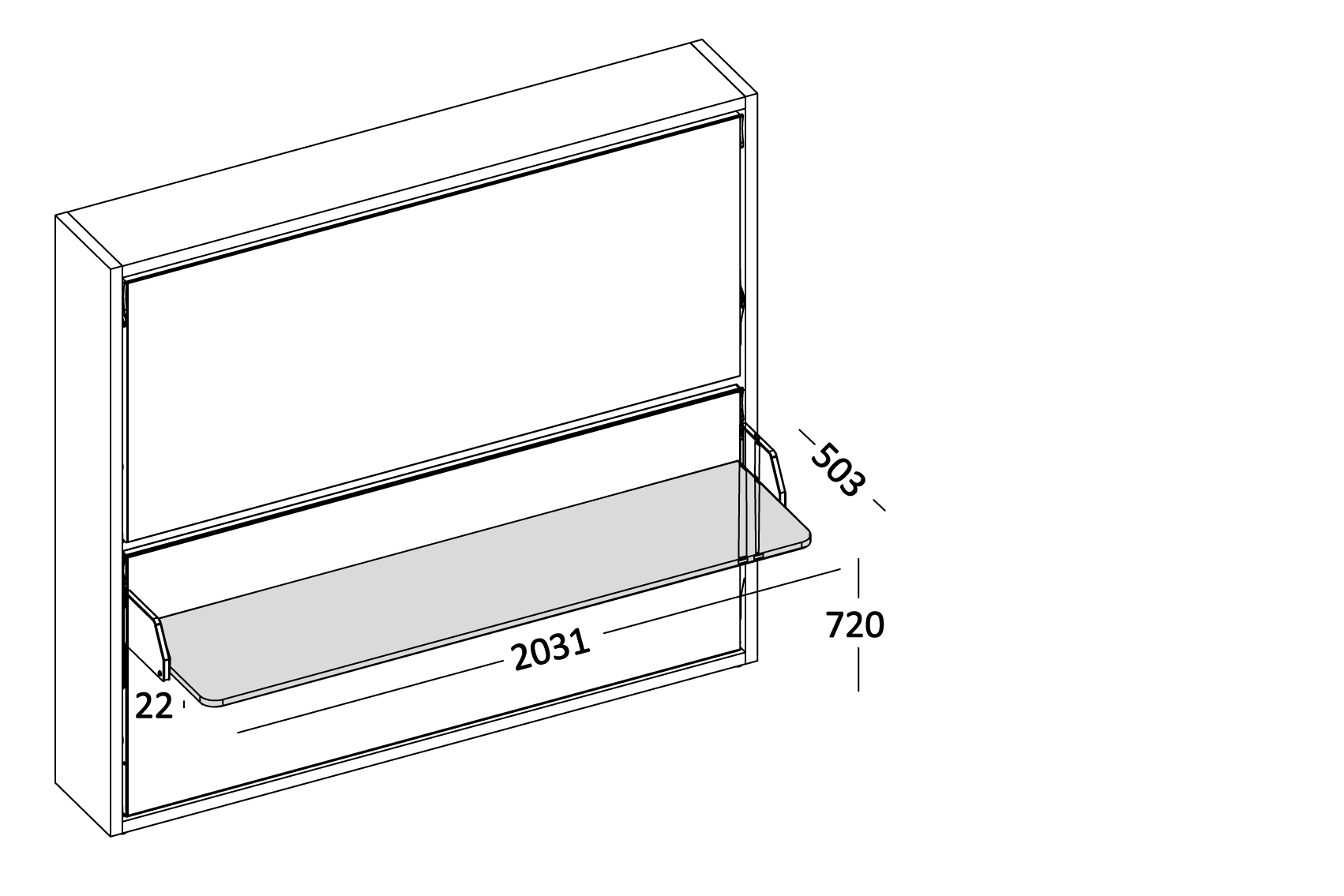 Opklapbaar stapelbed BedHabits 7